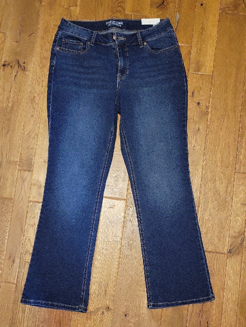 Maurices M Jeans Dark Blue SLIM BOOT curvy high rise